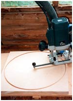 The cutting of the top arches underway